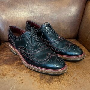 Allen Edmonds Ridgeway Men’s 11.5 Black and Red Oxfords
